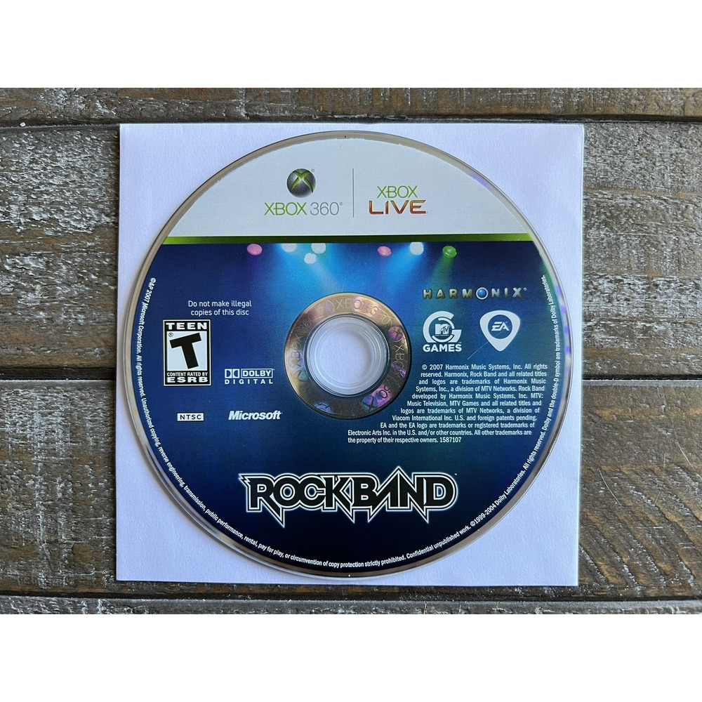 Rock Band Game for Microsoft Xbox 360, 2007 - Acceptable Condition, Fast Ship